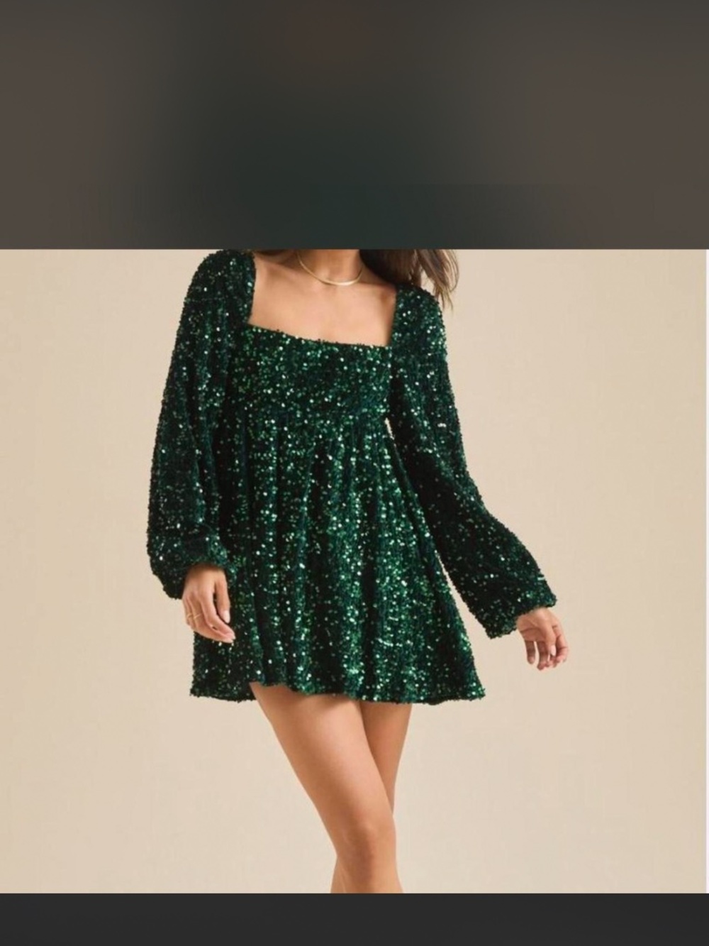 Altar’d State Green sequin dress
